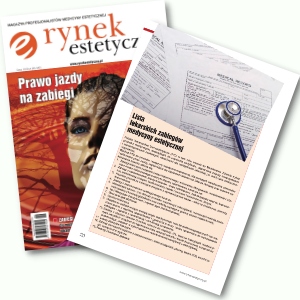 Lista lekarskich zabiegów medycyny estetycznej dostępna w e-Wydaniu i ekskluzywnym papierowym numerze "Rynku estetycznego"